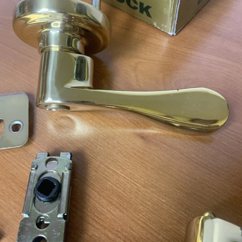 EZ Set Solid Brass Lever Entry Lock As Is Heavy Brass